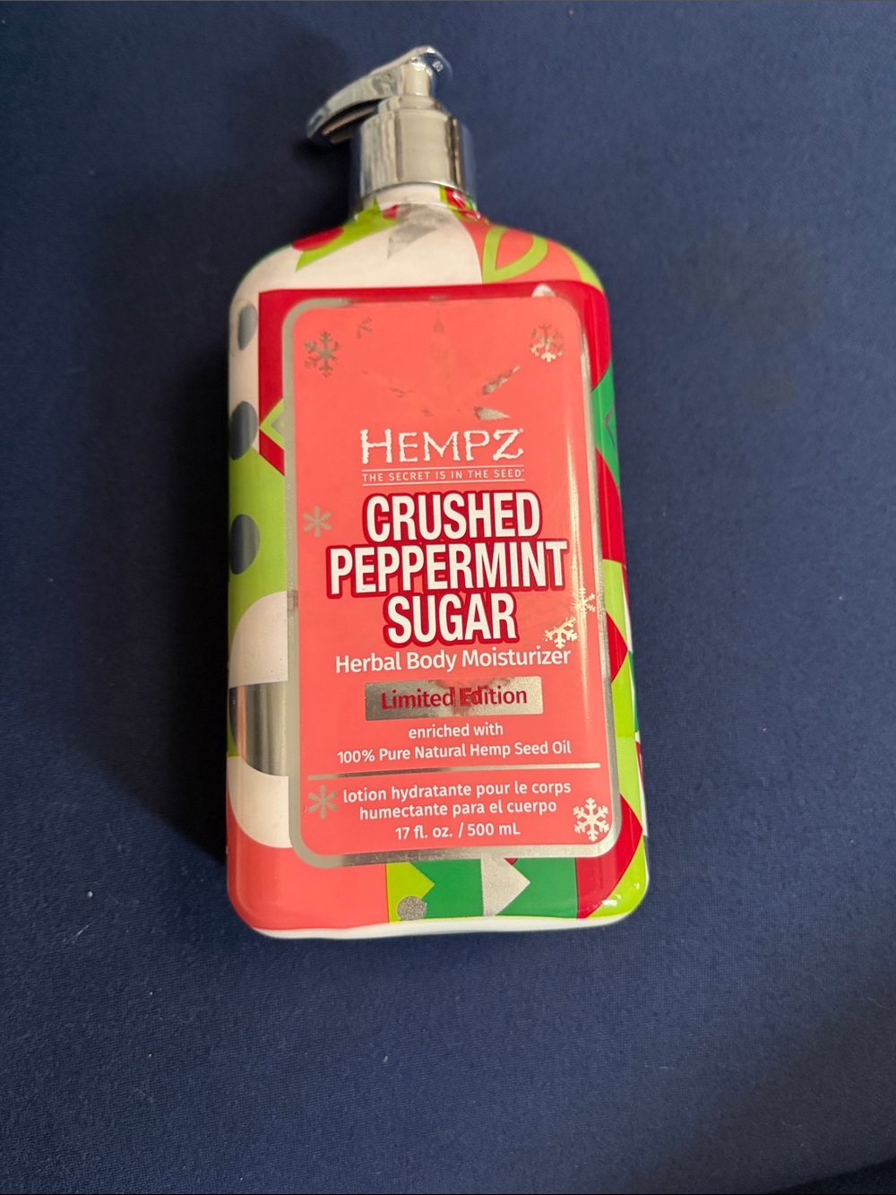 Hempz Crushed Peppermint Sugar Herbal Body Moisturizer - Red & Green